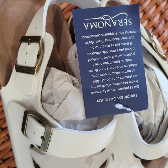 White Double-Buckle Slingback Sandal - Picture 4 of 5